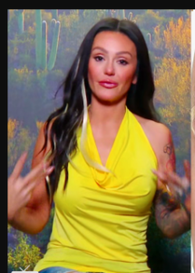 Jersey Shore Family Vacation Jenni Farley yellow Top