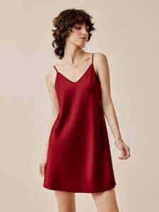 Rihanna Hottest Crimson Silk Slip Dress
