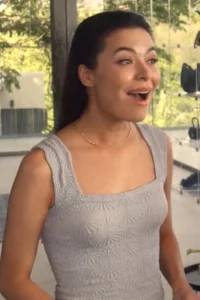 Mother of the Bride Miranda Cosgrove Blue Love Letter Cami