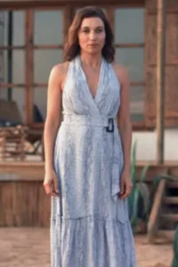 find me falling agni scott Faux Wrap Belted Midi Dress