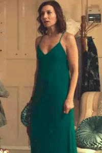 find me falling agni scott green midi dress