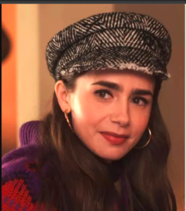 Emily In Paris S04 Lily Collins herringbone cap