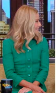 Live with Kelly Ripa Green Tweed Dress