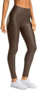 Access Daily Adrianna Costa Brown Faux Leather Pants