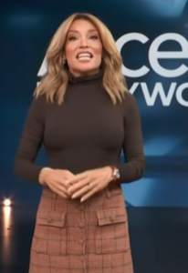 Access Hollywood Kit Hoover Brown Top