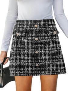 Access Hollywood Kit Hoover Plaid mini skirt
