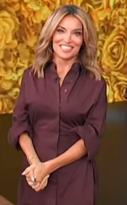 Access Hollywood burgundy Mini Shirt Dress