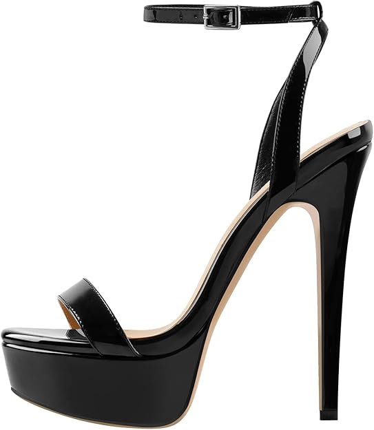 The Better Sister Jessica Biel black Strap Sandal