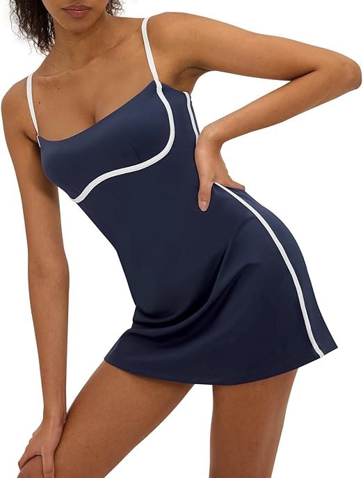 America's Sweethearts Dallas Cowboys Cheerleaders Navy Blue White Trim athletic dress