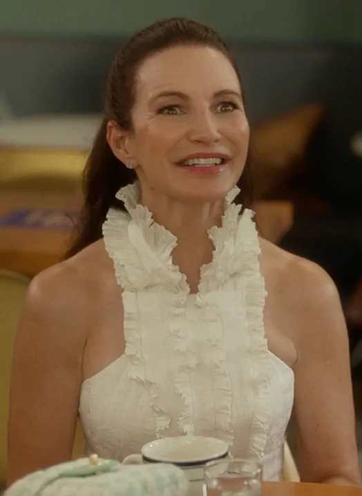 And Just Like That Charlotte York white ruffle dress