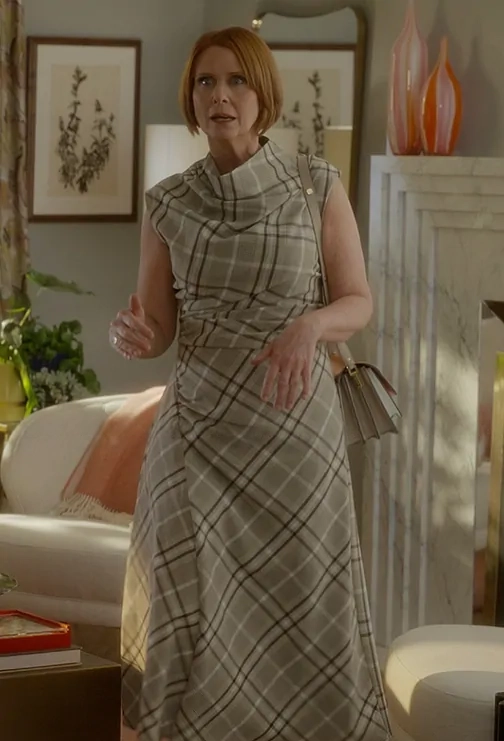And Just Like That Miranda Hobbs Green Plaid Dress