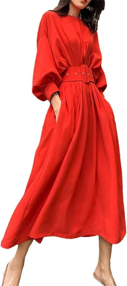 And Just Like That Nicole Ari Parker Red Belt Dress