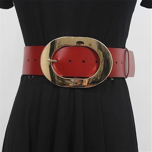 And Just Like That Nicole Ari Parker Red leather Wide belt