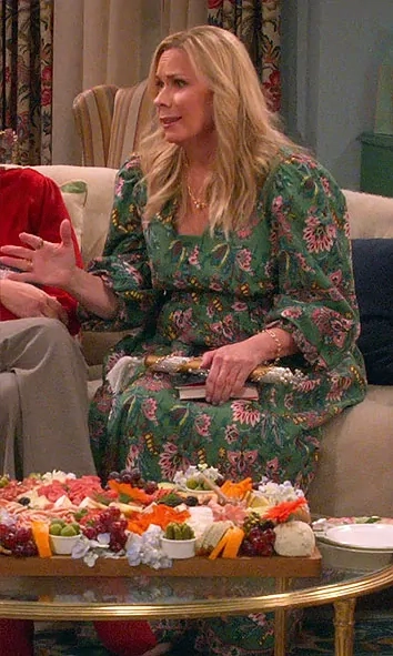 Leanne Morgan Green floral Dress