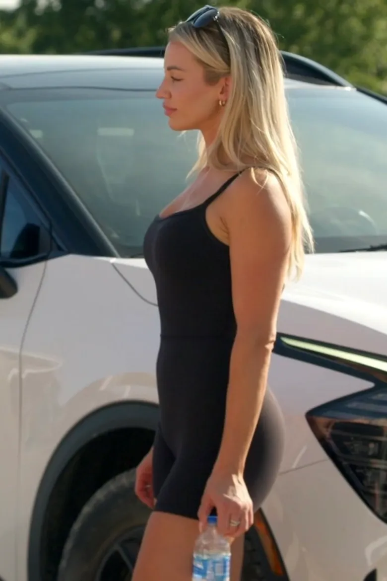 The McBee Dynasty Calah Jackson Black Sleeveless Workout Romper