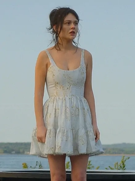 We Were Liars Cadence Sinclair Eastman blue floral sleeveless mini dress