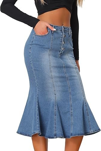 And Just Like That Sarah Jessica Parker Long Denim Skirts