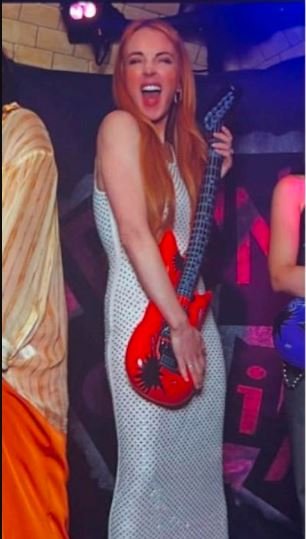 Freakier Friday lindsay Lohan Crystal Embellished Maxi Dress