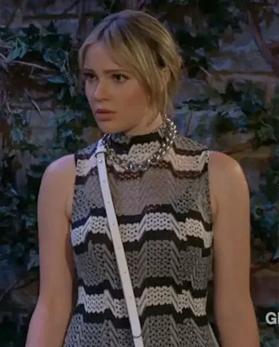 The Young and the Restless Tessa Porter Striped Knit Dress