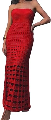 Today Jenna Bush Hager Red Crochet Knit Dress