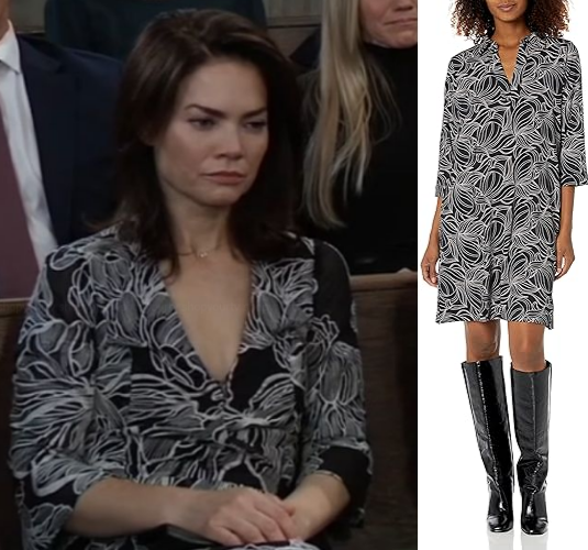General Hospital Rebecca Herbst Flare Midi Dress