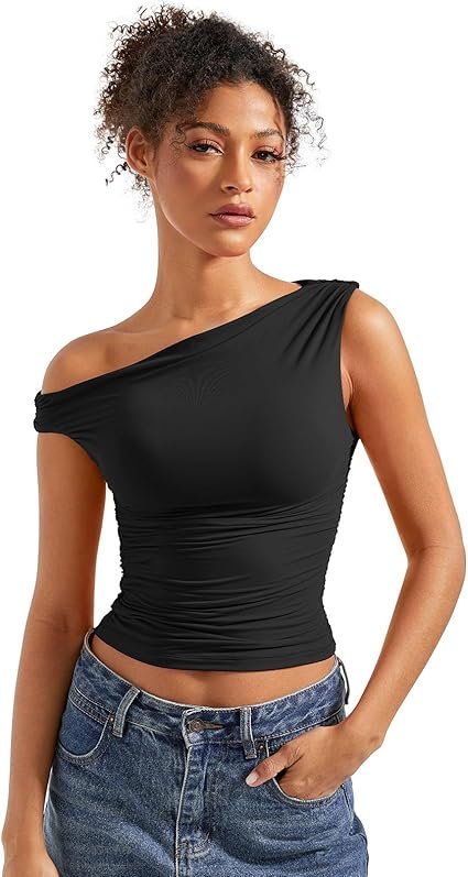 Reasonable Doubt Jax Stewart Black Asymmetric Knit Top