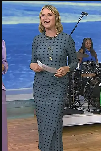 Today Jenna Bush Hager Blue Polka Dot Dress