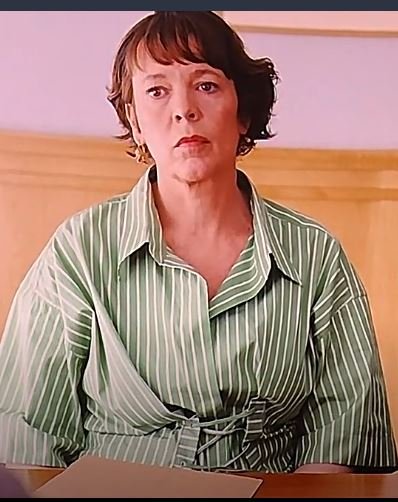 the roses Olivia Colman Striped Shirt Dress Belted Long