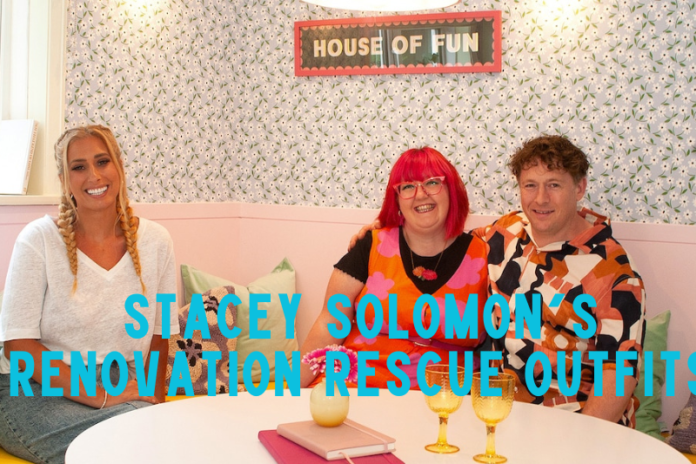 stacey solomon's renovation rescue outfits