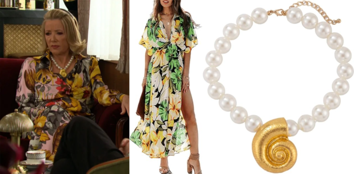 The Young and the Restless Nikki Reed Newman floral maxi dress