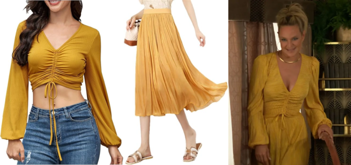 The Young and the Restless Sharon Newman Yellow Top and Skirt Set