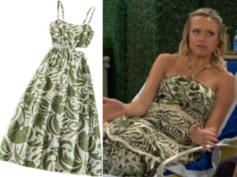 The Young and the Restless Abby Newman Green Printed Dress