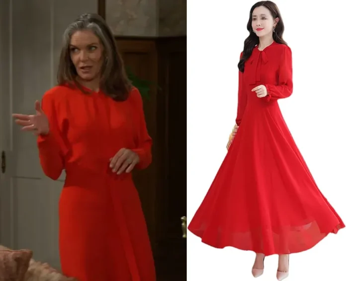 The Young and the Restless Diane Jenkins Red long Midi dress