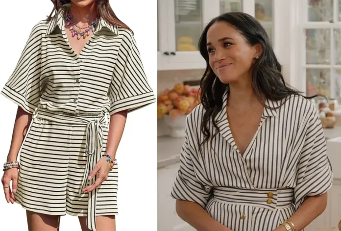 With Love Meghan Meghan Markle’s striped dress